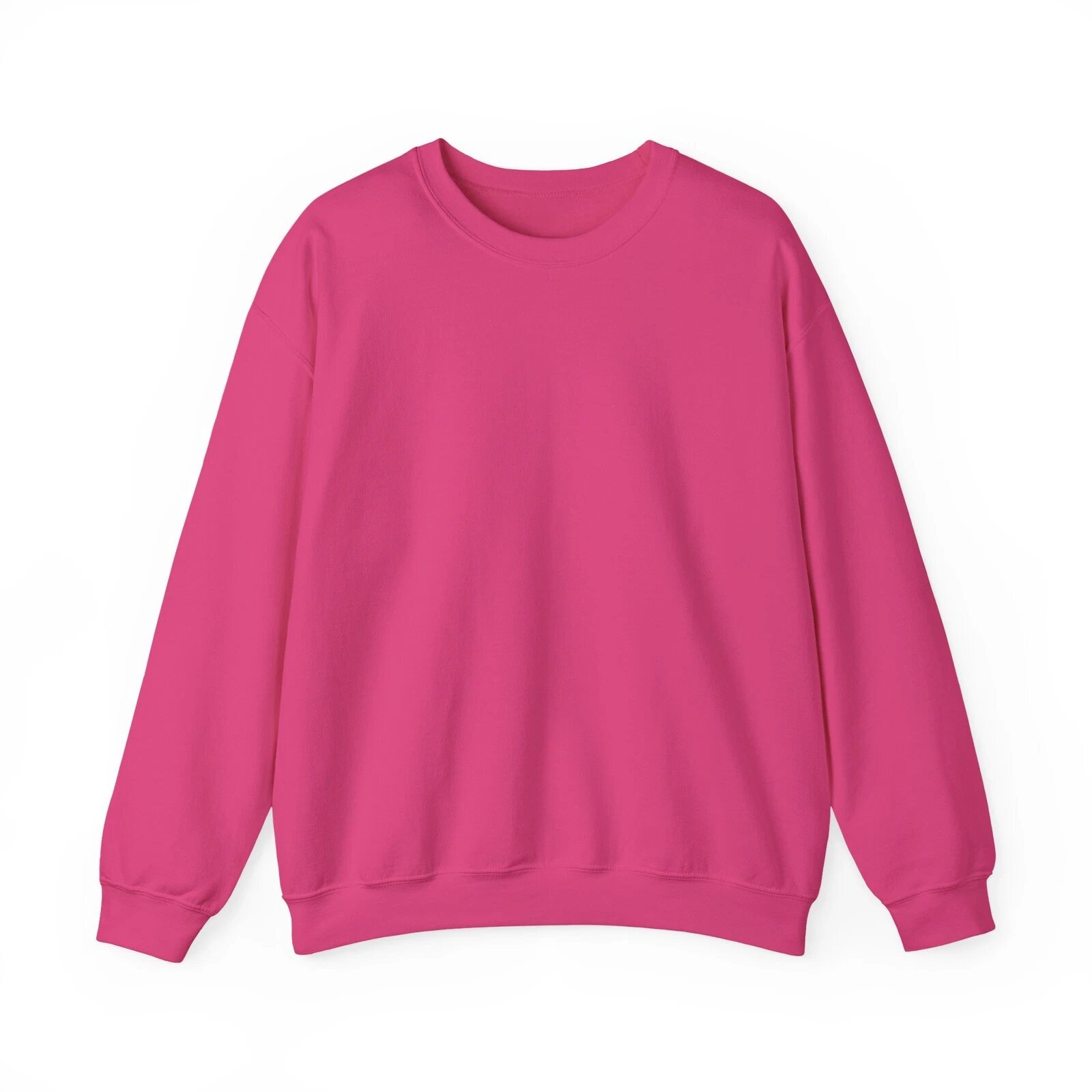 Crew Neck Sweatshirt Long Sleeve Pullover Pink
