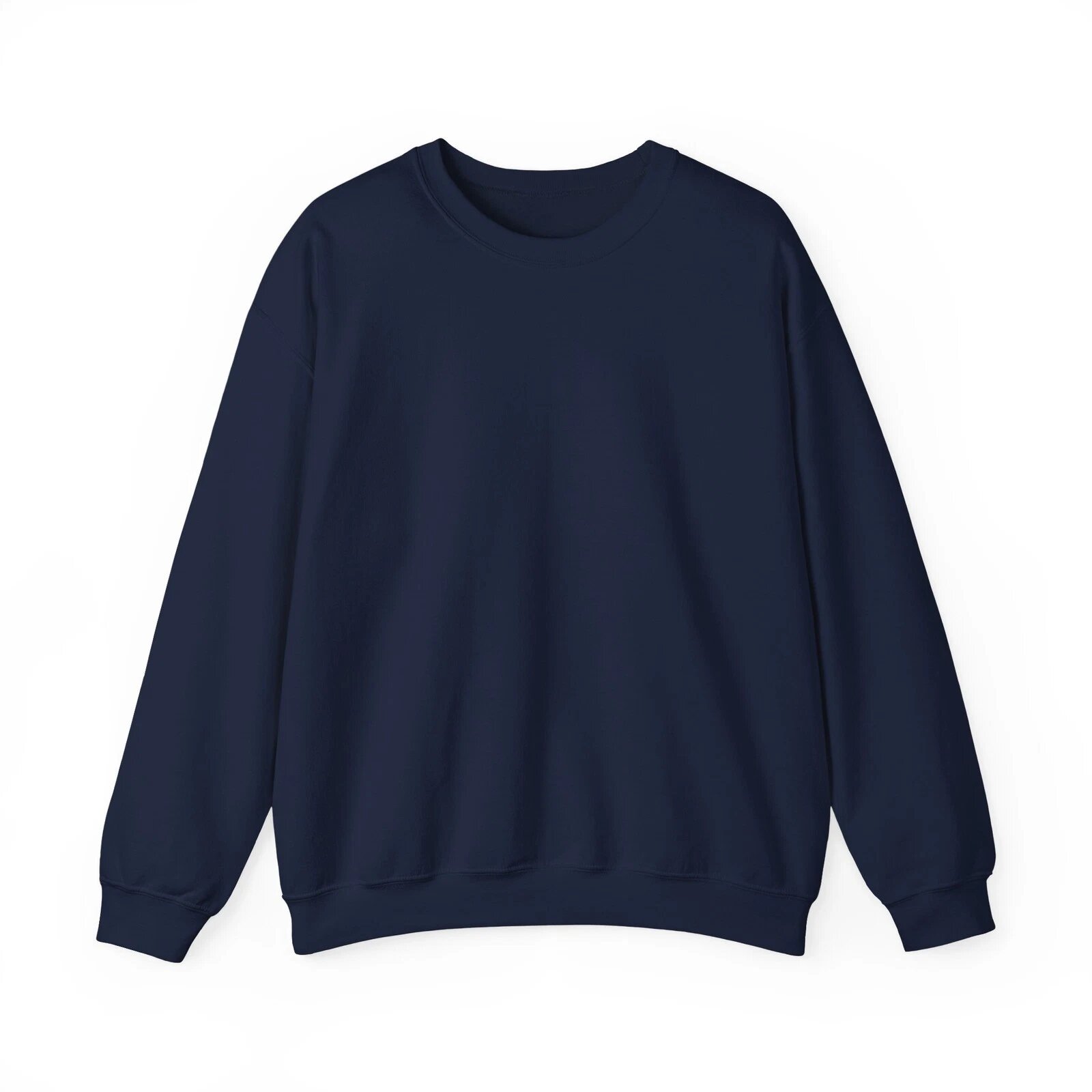 Crewneck Sweatshirt Navy Blue Long Sleeve Pullover Unisex