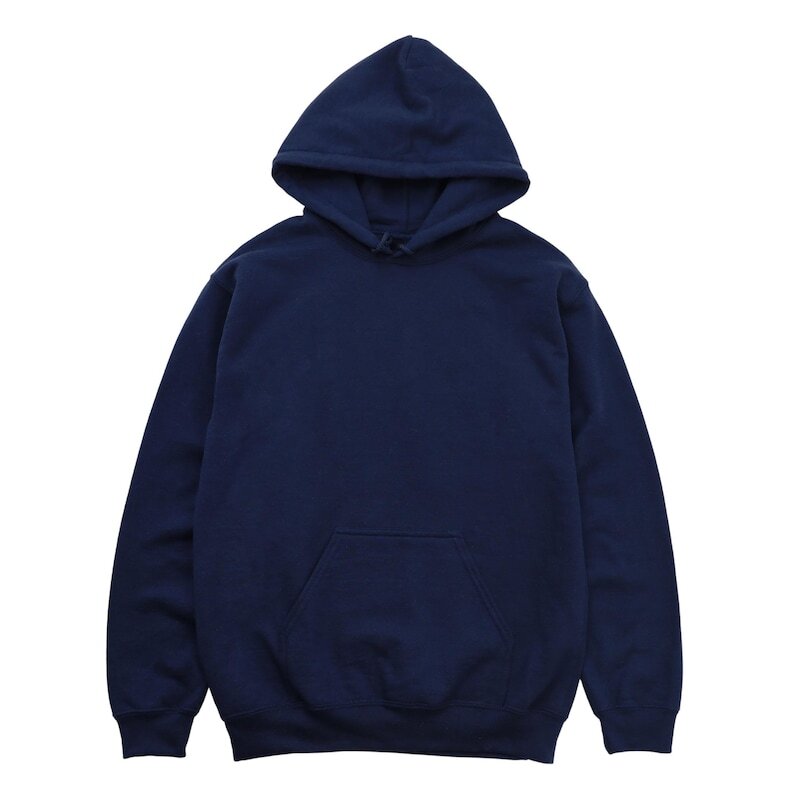 Pullover Hoodie Sweatshirt Navy Blue Long Sleeve Kangaroo Pocket