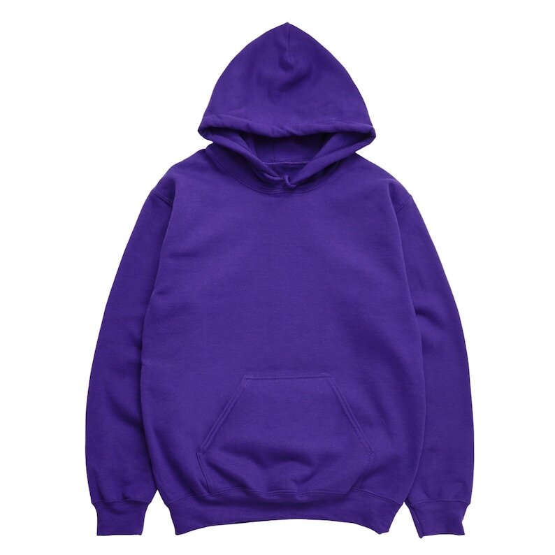 Pullover Hoodie Sweatshirt with Kangaroo Pocket - Purple